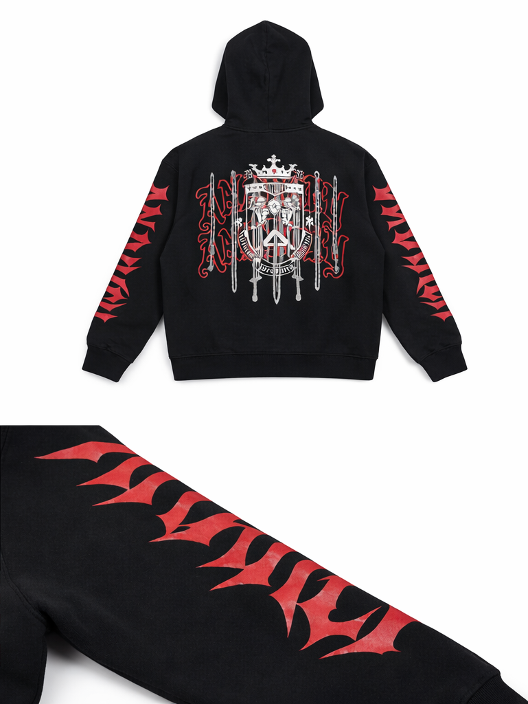 Crown Black Zip Up