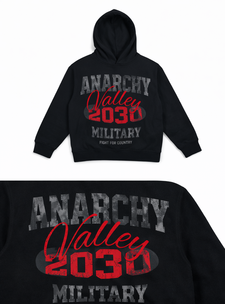 Black Military Hoodie